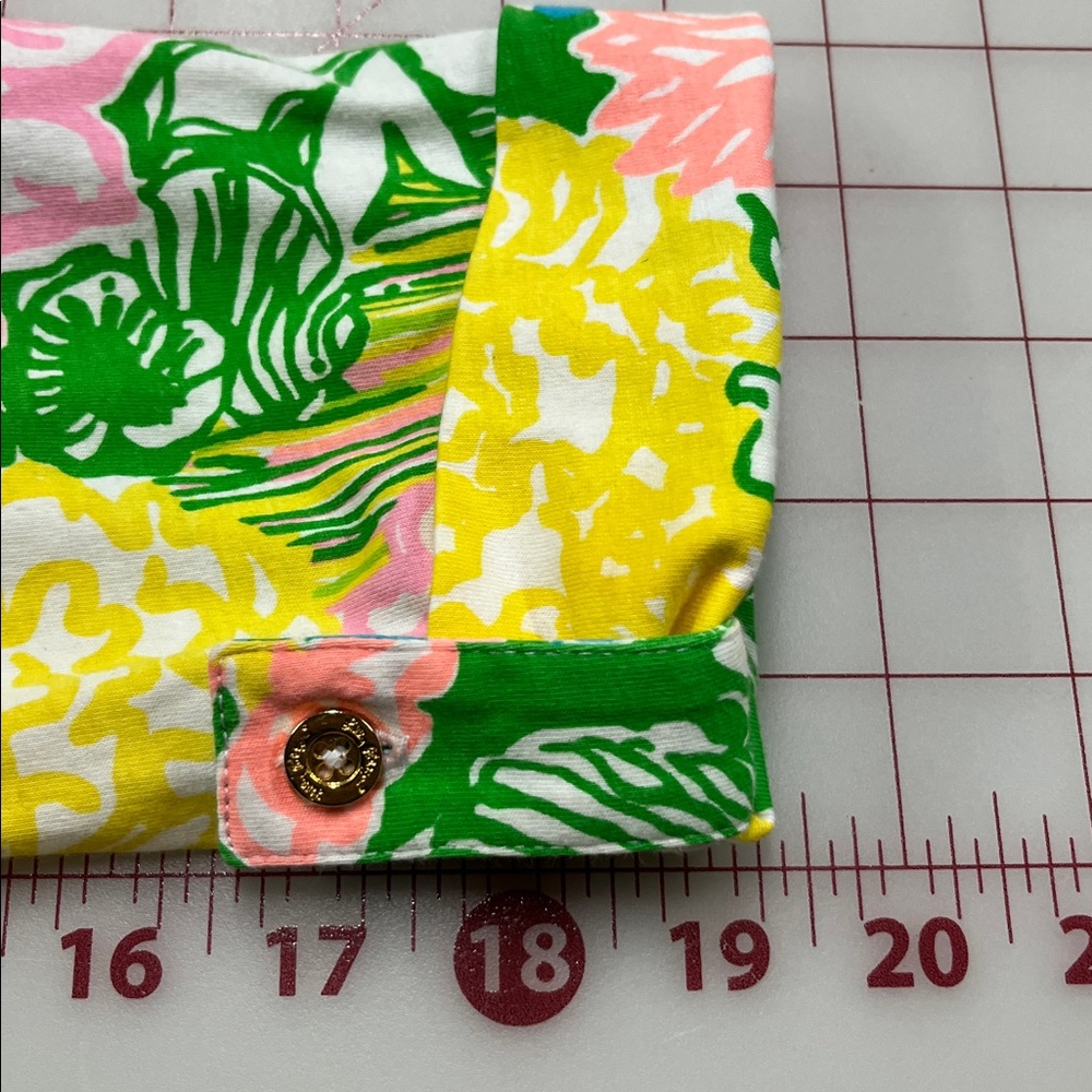 LILLY PULITZER "Palmetto Hibiscus" Palm Beach Preppy Summer Pima Cotton Dress L - Picture 11 of 16